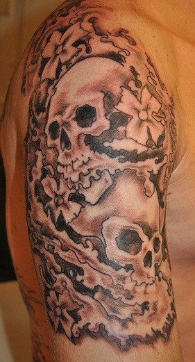 concrete wave custom,skull,tattoo